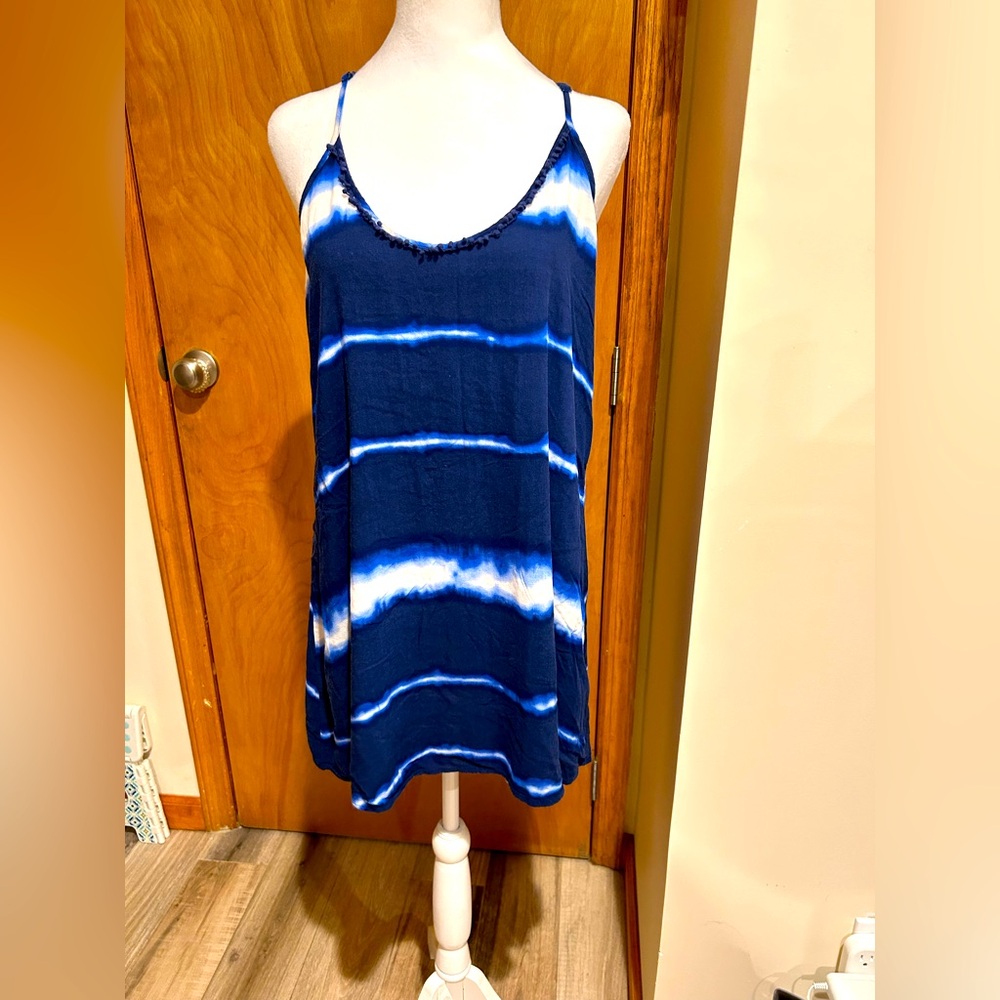 Apt. 9 Navy and White Tie-Dye dress